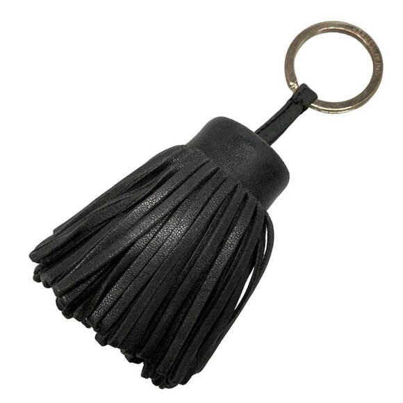 Auth HERMES Carmen - Black Agneau Milo Hardware Bag Charm - Picture 1 of 6